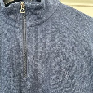 Polo Ralph Lauren Navy Blue Herringbone 1/4 Zip